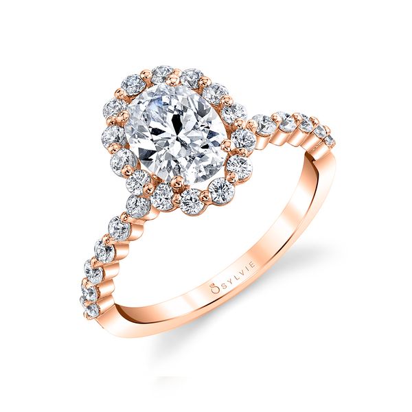 Women's Oval Cut Classic Halo Engagement Ring - Athena Stuart Benjamin & Co. Jewelry Designs San Diego, CA