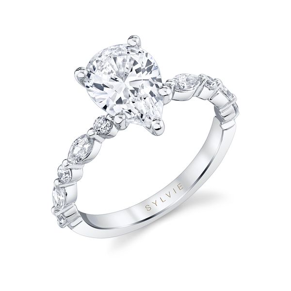 Women's Pear Shaped Unique Engagement Ring - Felicity Cellini Design Jewelers Orange, CT