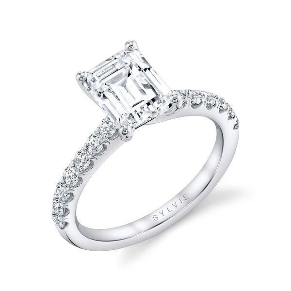 Women's Classic Emerald Cut Engagement Ring - Aimee Stuart Benjamin & Co. Jewelry Designs San Diego, CA