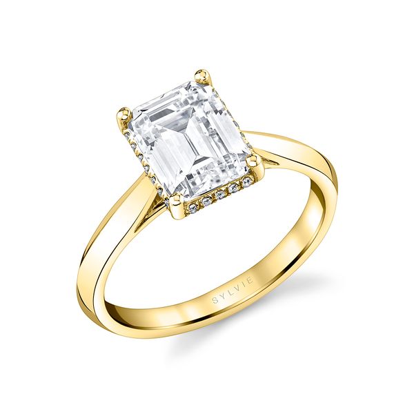 Women's Emerald Cut Hidden Halo Solitaire Engagement Ring - Fae JMR Jewelers Cooper City, FL