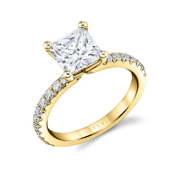 Women's Princess Cut Classic Engagement Ring - Vanessa Stuart Benjamin & Co. Jewelry Designs San Diego, CA