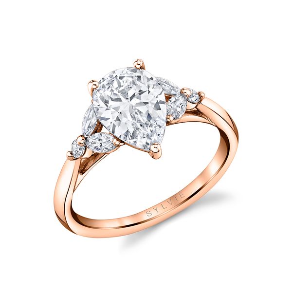 Women's Pear Shaped Unique Three Stone Engagement Ring - Alina Midtown Jewelers Herndon, VA
