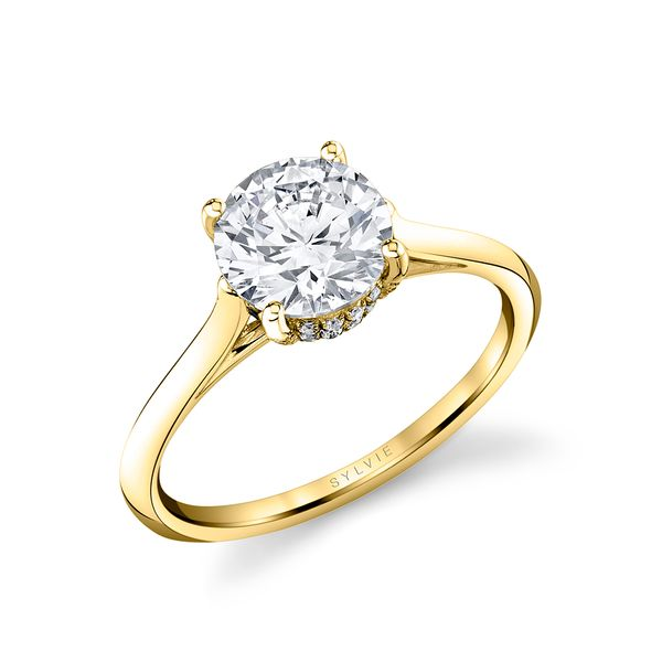 Ayla Solitaire Engagement Ring - ERSL0026-18K-Y