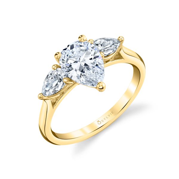 Women's Pear Shaped 1.5 Ct Three Stone Engagement Ring - Martine Stuart Benjamin & Co. Jewelry Designs San Diego, CA