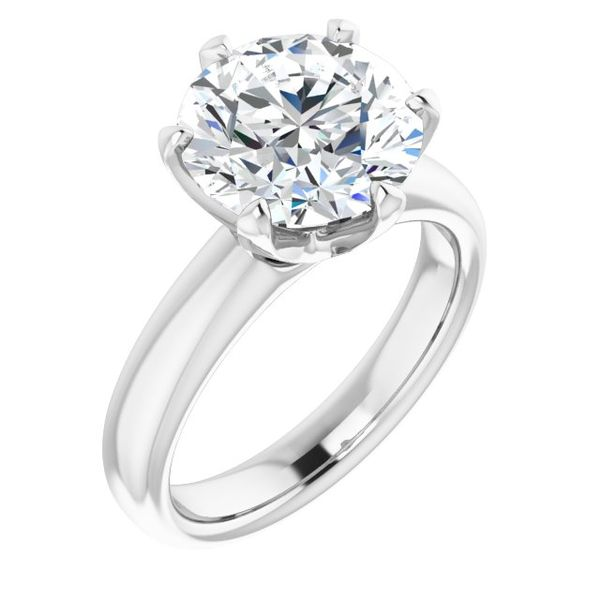 Buy 6 Prong Setting Large Engagement Ring Online US - Diamonds Factory