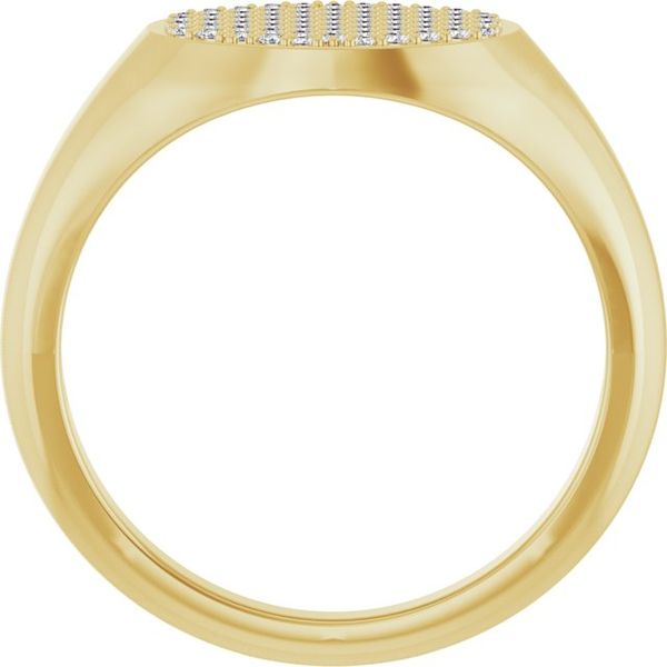Pave'-Style Cluster Signet Ring Image 2 Falls Jewelers Concord, NC