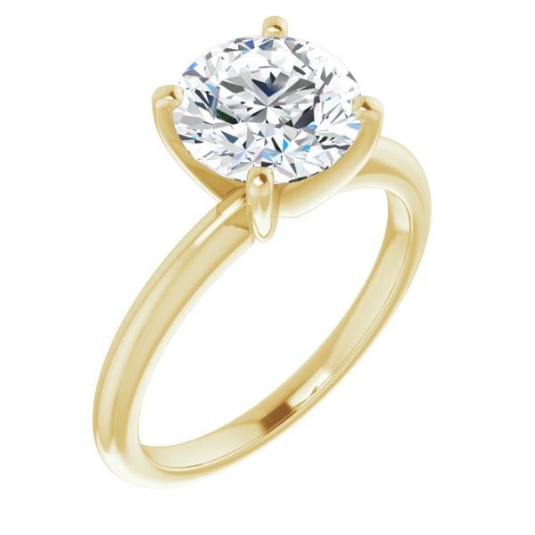 4-Prong Solitaire Engagement Ring Erica DelGardo Jewelry Designs Houston, TX