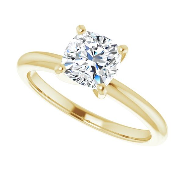 4-Prong Solitaire Engagement Ring Image 5 Erica DelGardo Jewelry Designs Houston, TX