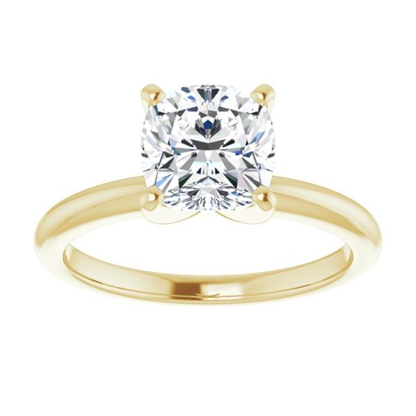 4-Prong Solitaire Engagement Ring Image 3 Erica DelGardo Jewelry Designs Houston, TX