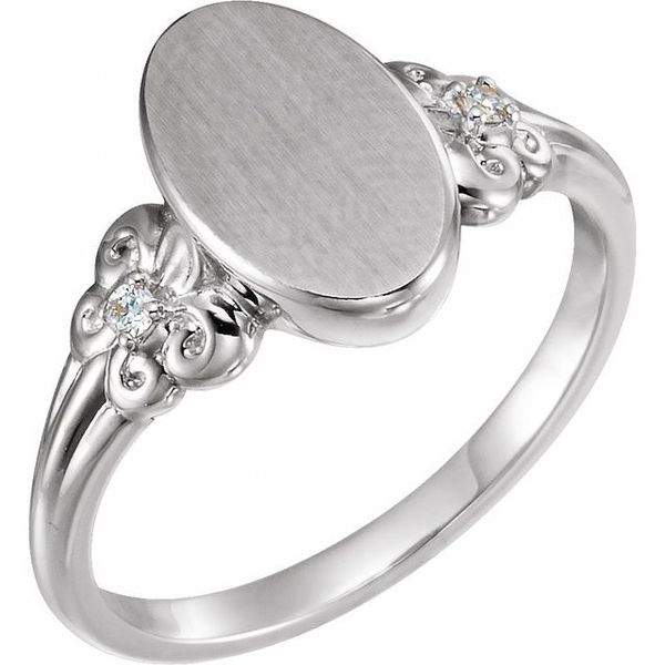 Oval Fleur-de-lis Signet Ring S.E. Needham Jewelers Logan, UT