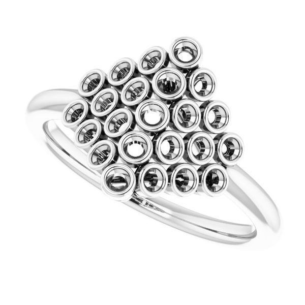 Bezel-Set Cluster Ring Image 5 Barron's Fine Jewelry Snellville, GA