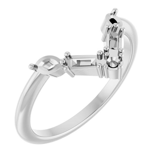 Accented V Ring David Mann, Jeweler Geneseo, NY