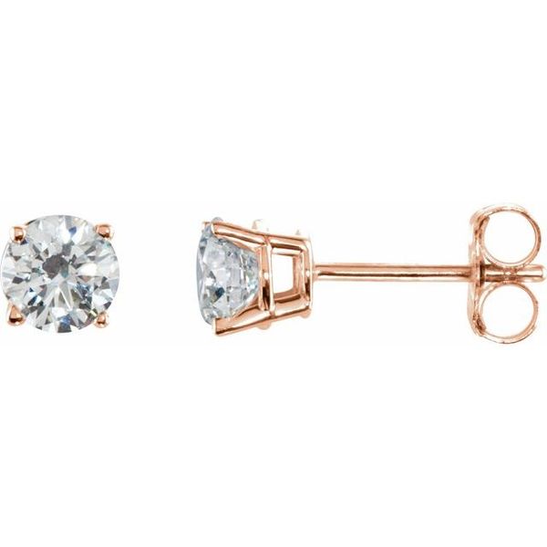 Round 4-Prong Lightweight Stud Earrings Michigan Wholesale Diamonds , 