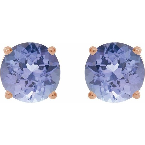 Round 4-Prong Lightweight Stud Earrings Image 2 S&E Jewelers Depew, NY
