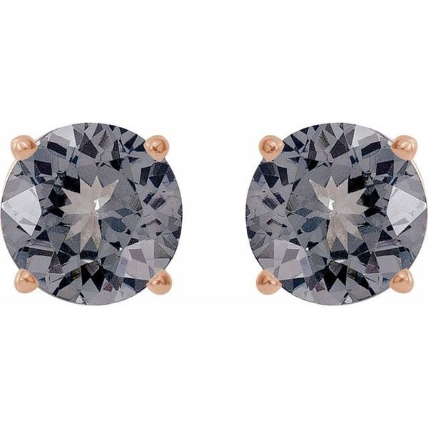 Round 4-Prong Lightweight Stud Earrings Image 2 S&E Jewelers Depew, NY