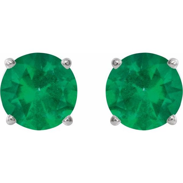Round 4-Prong Lightweight Stud Earrings Image 2 S&E Jewelers Depew, NY