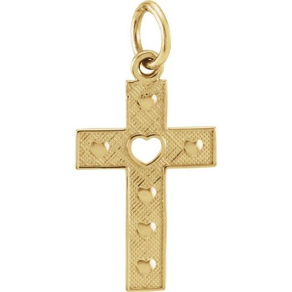 Youth Pierced Heart Cross Pendant Arnold's Jewelry and Gifts Logansport, IN