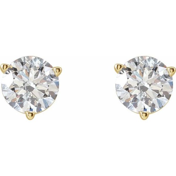 Round 3-Prong Stud Earrings Image 2 Priddy Jewelers Elizabethtown, KY