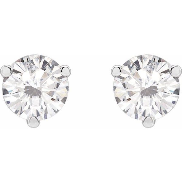 Stuller Created Moissanite™ Stud Earrings Image 2 Morris Jewelry Bowling Green, KY