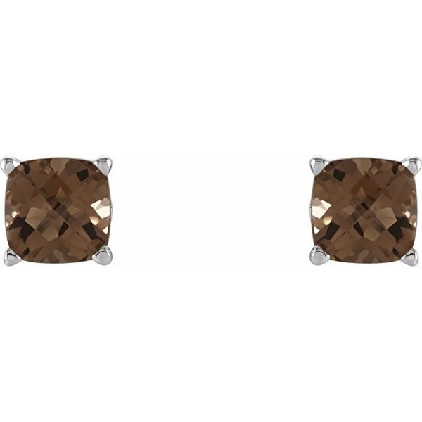 Cushion 4-Prong Scroll Setting® Earrings  Image 2 M. J. Thomas Jewelers, Ltd. Stratford, CT
