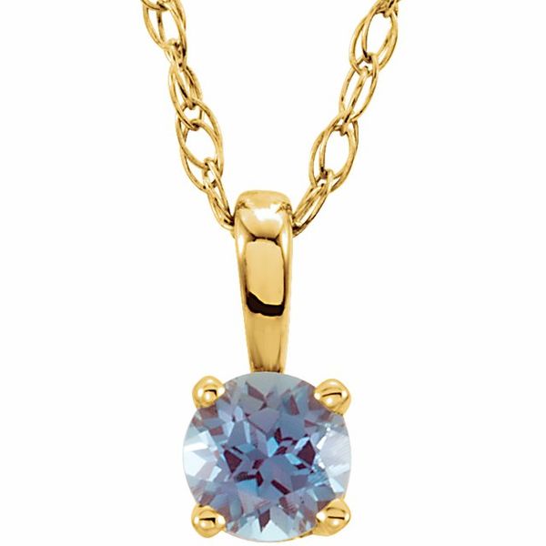 Youth Solitaire Birthstone  Necklace  M. J. Thomas Jewelers, Ltd. Stratford, CT