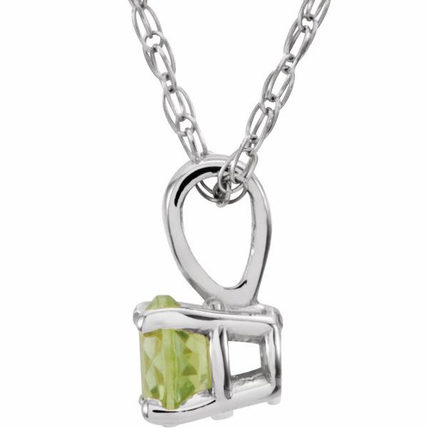 Youth Solitaire Birthstone  Necklace  Image 2 M. J. Thomas Jewelers, Ltd. Stratford, CT