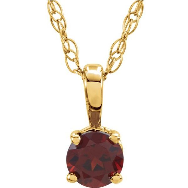 Youth Solitaire Birthstone  Necklace  Gold Wolff Jewelers Flagstaff, AZ