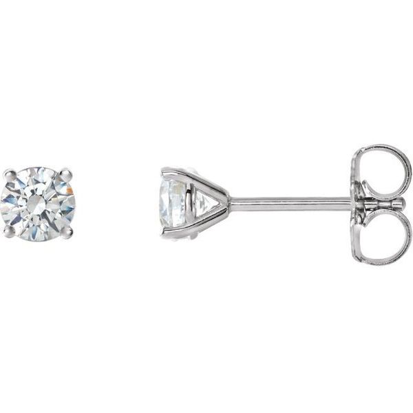 Round 4-Prong Stud Earrings Michigan Wholesale Diamonds , 