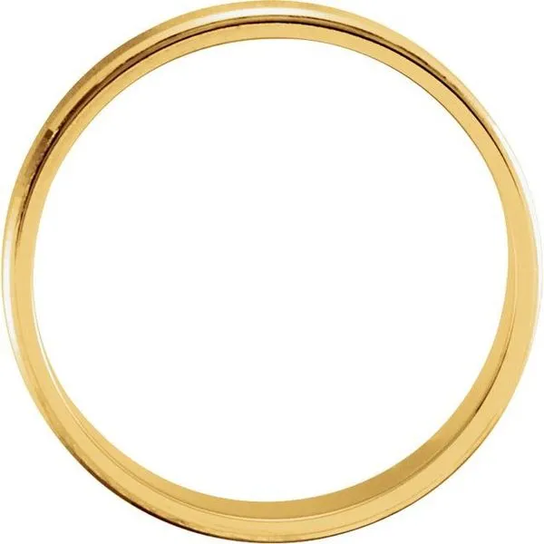 Grooved Lightweight Comfort-Fit Flat Band with Satin Finish