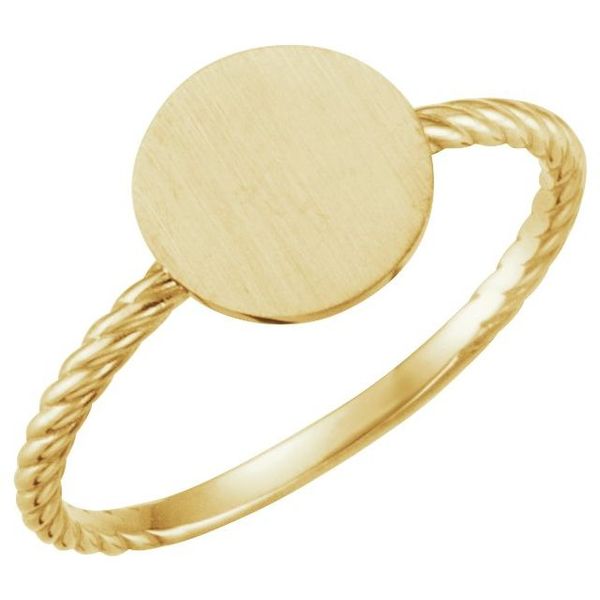 Be Posh® Engravable Rope Signet Ring Morin Jewelers Southbridge, MA