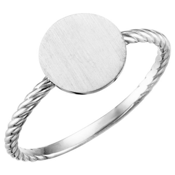 Be Posh® Engravable Rope Signet Ring Morin Jewelers Southbridge, MA