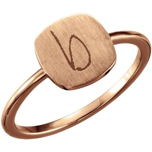 Be Posh® Engravable Signet Ring Image 3 Morin Jewelers Southbridge, MA