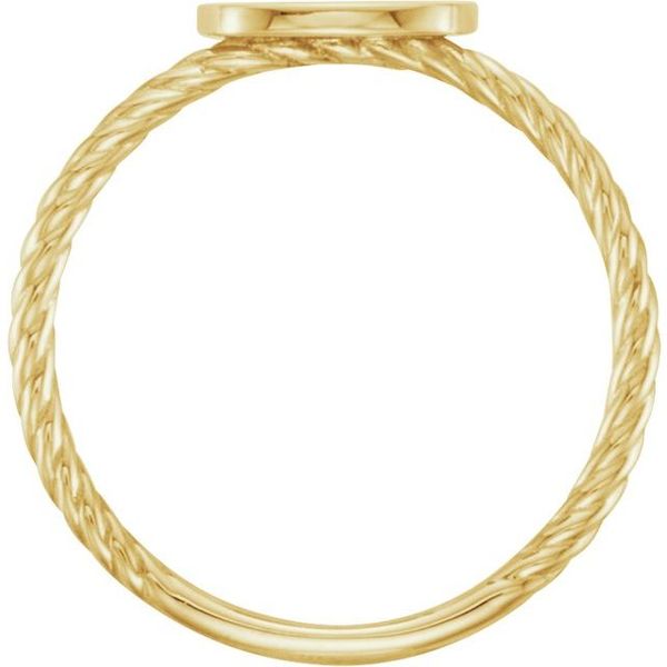 Be Posh® Engravable Rope Signet Ring Image 2 Arlene's Fine Jewelry Vidalia, GA