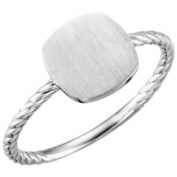 Be Posh® Engravable Rope Signet Ring Rick's Jewelers California, MD