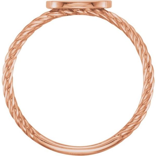 Be Posh® Engravable Rope Signet Ring Image 2 Milan's Jewelry Inc Sarasota, FL