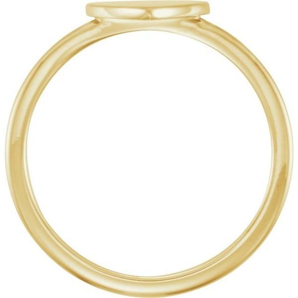 Be Posh® Engravable Heart Signet Ring Image 2 Mendham Jewelers Mendham, NJ