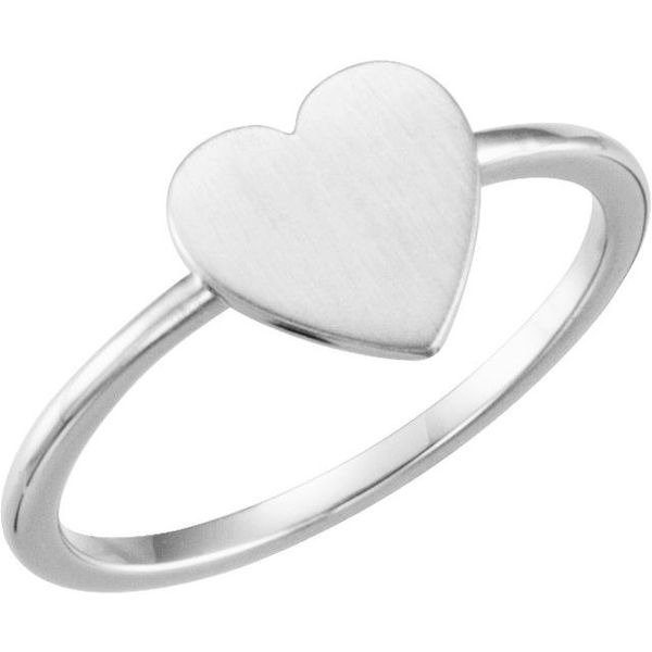 Be Posh® Engravable Heart Signet Ring Rick's Jewelers California, MD