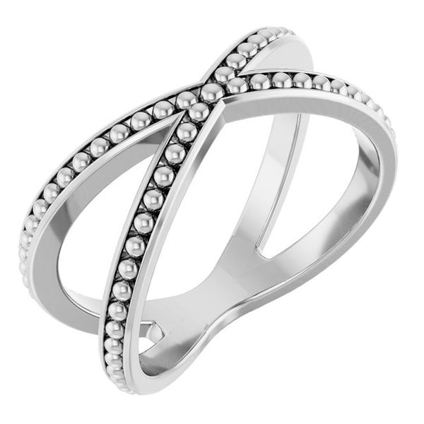 Beaded Criss-Cross Ring J. Anthony Jewelers Neenah, WI