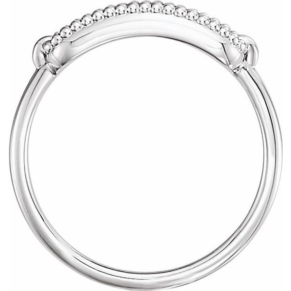 Rectangle Beaded Signet Ring Image 2 Blue Heron Jewelry Company Poulsbo, WA