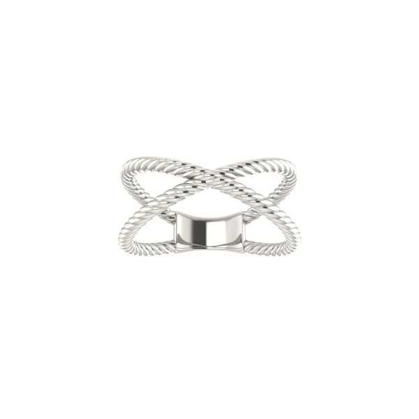 Rope Criss-Cross Ring Image 3 Gaines Jewelry Flint, MI