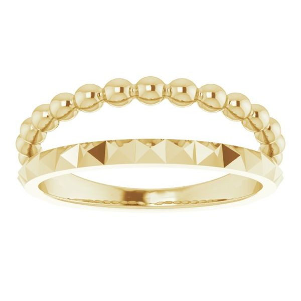 Stackable Geometric Bead Ring Image 3 James Wolf Jewelers Mason, OH