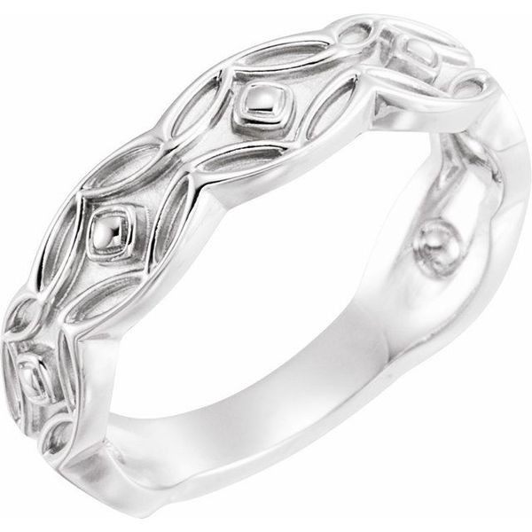 Scalloped Geometric Ring James Wolf Jewelers Mason, OH
