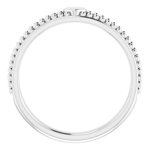 Milgrain Stackable Heart Ring Image 2 Peran & Scannell Jewelers Houston, TX