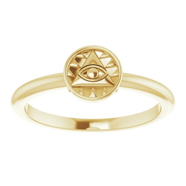 Stackable Eye of Providence Ring Image 3 Gaines Jewelry Flint, MI