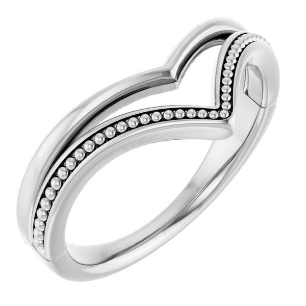 Beaded V Ring Leslie E. Sandler Fine Jewelry and Gemstones rockville , MD