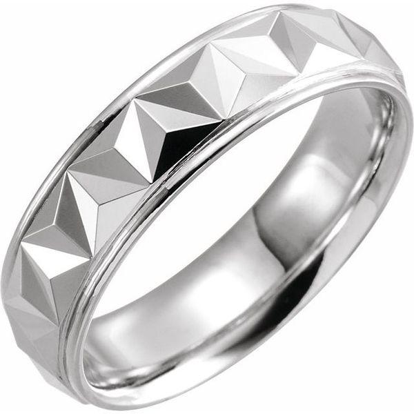 Geometric Band with Matte/Polished Finish Barron's Fine Jewelry Snellville, GA