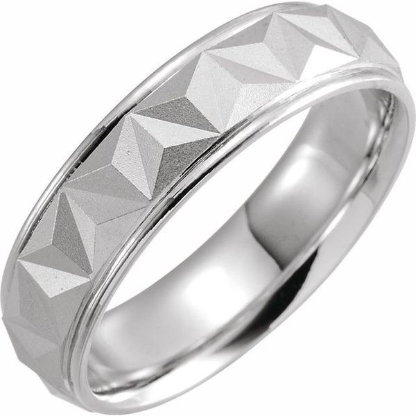 Geometric Band with Matte/Polished Finish Barron's Fine Jewelry Snellville, GA