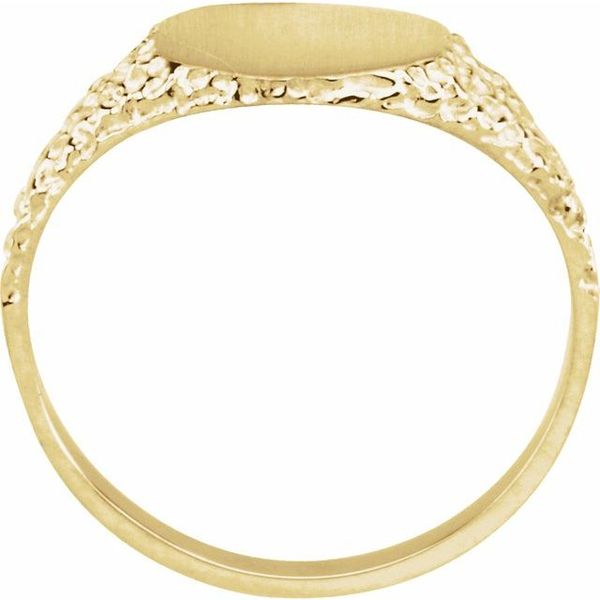 Stuller Round Nugget Signet Ring 5201:6393:P 14KY - Rings | J. Morgan ...