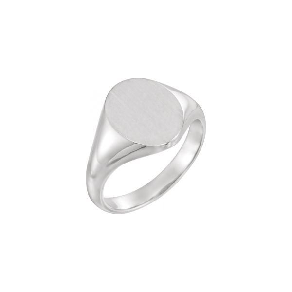 Oval Signet Ring Michigan Wholesale Diamonds (KRD) , 
