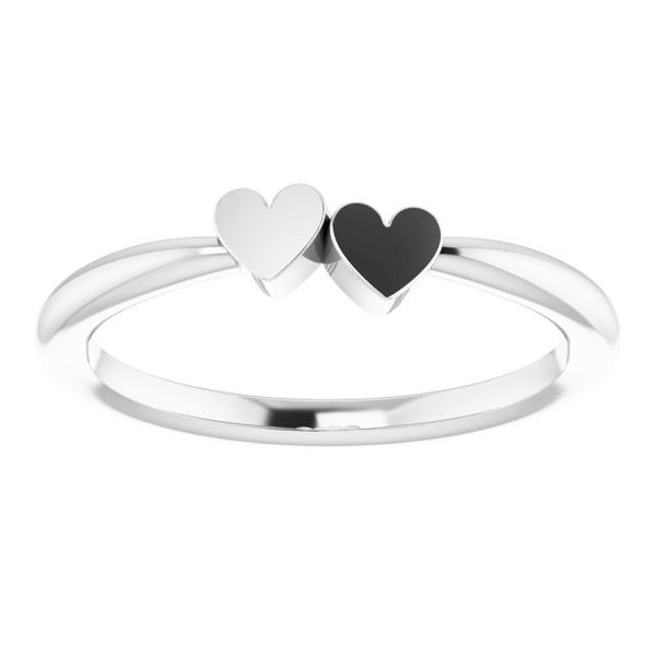 Family Engravable Heart Ring Image 3 Lester Martin Dresher, PA